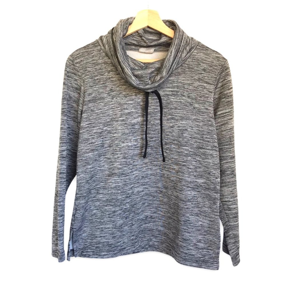 Columbia Heather Gray Funnel Neck Long Sleeve Top  Size X-Small